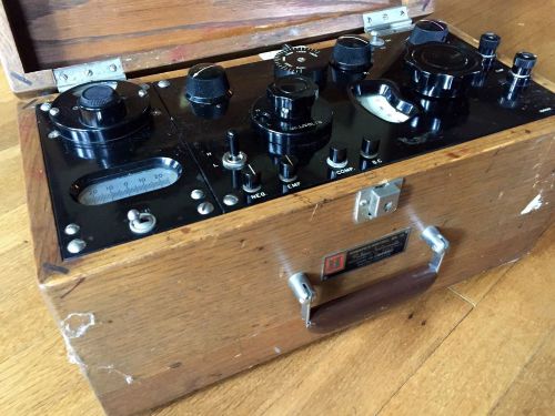 Vintage USAF Honeywell Rubicon Instruments No.2745 Early Wood Case Potentiometer