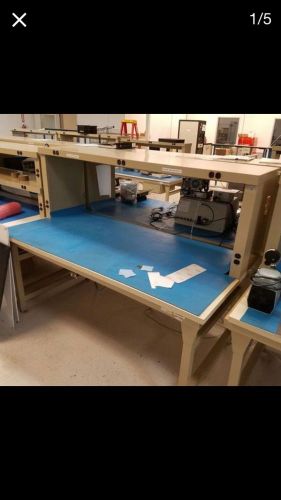 Workbench esd 36x72 1500lb hd lab electronics computer repair anti static ground for sale