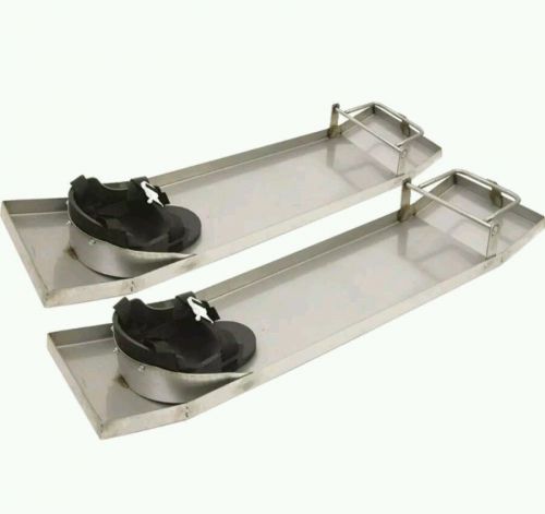 KB230 Stainless Steel Knee Boards w/ Knee Pads, 1 Pair