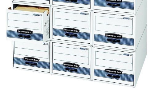 6 PACK Bankers Box 00312 Legal Stor Drawer Steel Plus Stackable Storage Drawers