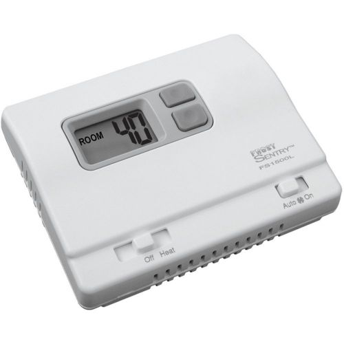 Frost SentryTM Garage Thermostat for single-stage heating systems. Battery op...