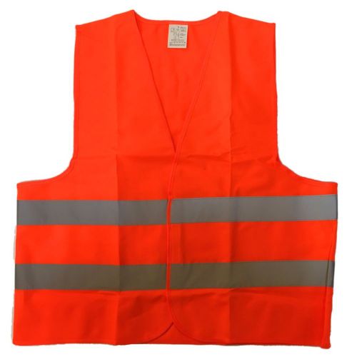 XXL High Visibility Safety Orange Vest with Reflective Strips Work Contruction