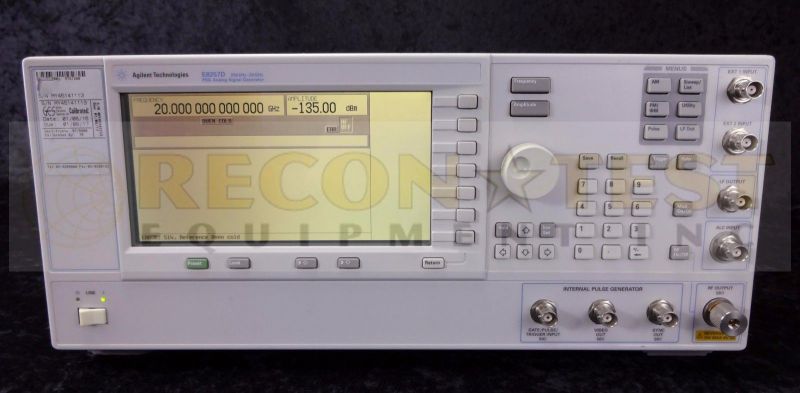 Keysight Agilent E8257D 520/1E1/1EA PSG Analog Signal Generator, 100 kHz to 20 GHz