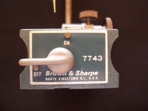Brown &amp; Sharpe 7743 Magnetic Indicator Base Stand,Bestest 7030-5 Indicator N.R.