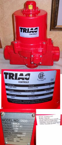 Triac controls spring return electric fail-safe actuator fse-440  model s500 for sale