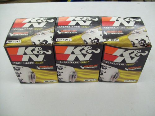 K&amp;N HP-1017 Performance Gold Wrench-Off Oil Filter 3-PK
