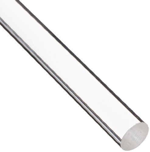 Small Parts Acrylic Round Rod, Transparent Clear, Meets UL 94HB, 7/8&#034; Diameter,