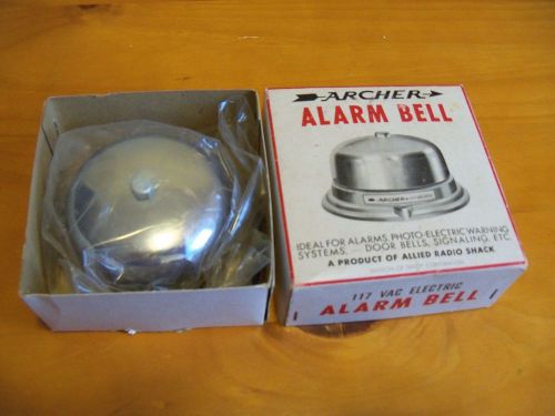 Vintage  ARCHER ELECTRIC ALARM BELL 117 VAC - Door Bells, Alarms New Old Stock