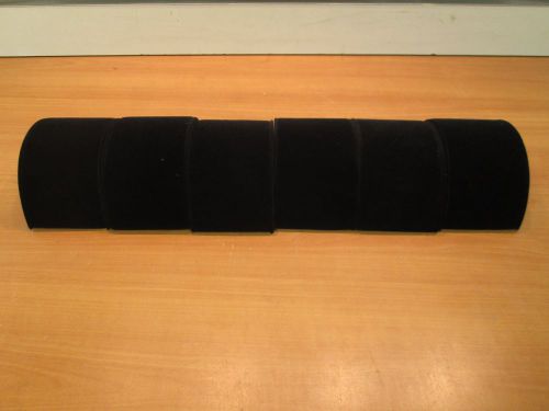 Black Leather Half Moon Bracelet Showcase Jewelry Display Stands x6