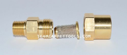 In-line Filter Brass 1/4&#034;  for Carpet Cleaning Wands &amp; Hoses Truckmount Portable