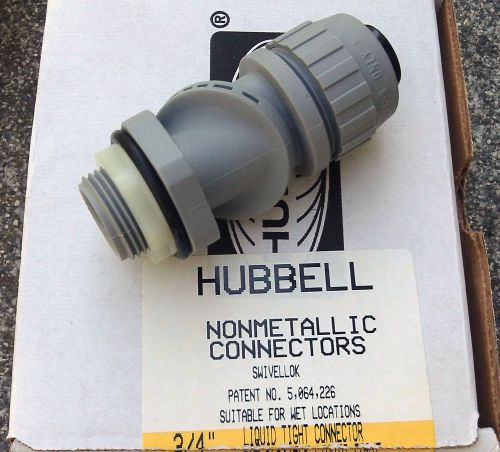 Qty 4 New Hubbell liquid tight 3/4&#034; conduit fittings  PS0759NGY