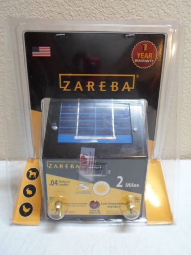 NEW! Zareba 2 Mile Electric Fence Controller SOLAR POWER ESP2M-Z