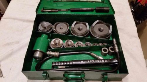 GREENLEE  1/2&#034; TO 4&#034; HYDRAULIC KNOCKOUT PUNCH SET  SLUG BUSTER NICE