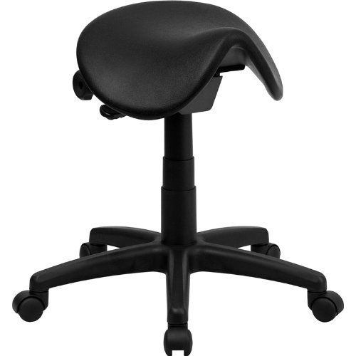 Backless saddle stool office dental school flash furniture 915mg for sale