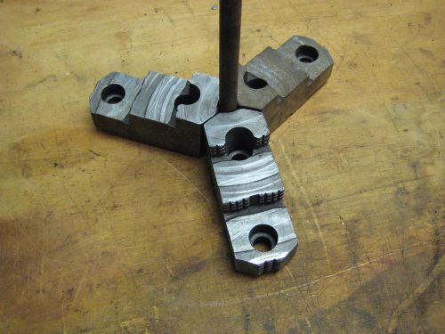 Set of (3) reversable hard jaws - for a 3 jaw lathe chuck for sale