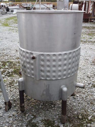 100 gallon stainless steel vertical open top tank 10279 for sale