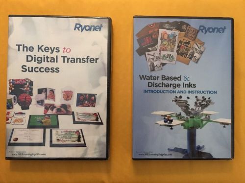 Water Based &amp; Discharge Inks Introduction &amp; Instruction by Ryonet DVD Lot Of 2