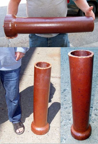 VINTAGE FIRED CLAY SANITRAY WATER SEWER 5&#034;OD 26&#034; LONG PIPE UHRICHSVILLE OHIO