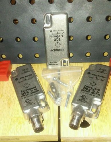 2 ALLEN-BRADLEY FERROGARD GD2 SAFETY SWITCH CAT#FRS-2 AND 1 mag with bolt kit