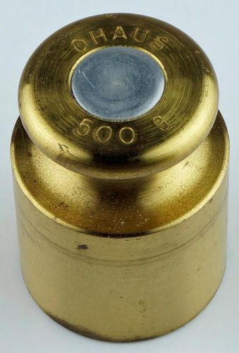 OHAUS 500g Five Hundred Gram Calibration Weight for Scales - Brass