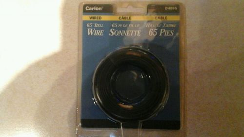 Carlon 65 FT 20 AWG Chime Bell Buzzer Pushbutton Transformer Wire # DH965 BLACK