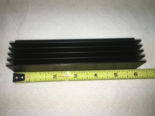Black Aluminum Extruded Heat Sink 6 in X 1 1/2 in X 1 1/16 Please Look at Photos