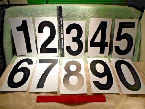 3-SETS - Plastic 9&#034; X 5&#034; Advertising Numbers 1, 2, 3, 4, 5, 6, 7, 8, 9, 0  X-3