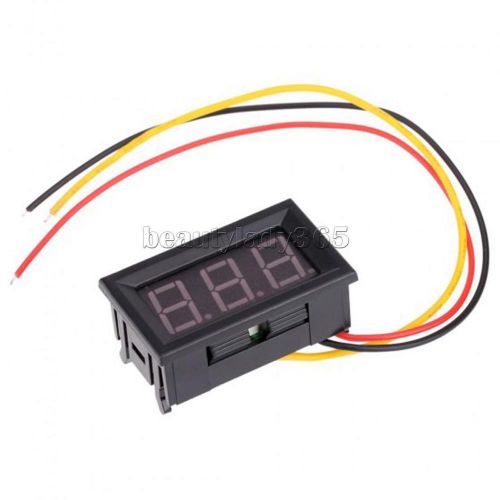 3-Wire 0-99.9V DC Red LED Digital Panel Voltmeter Battery Voltage Display