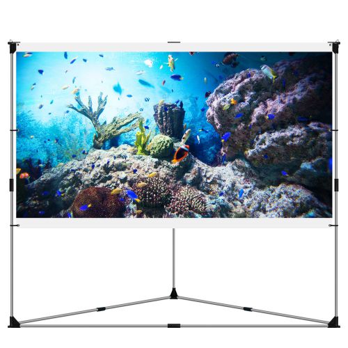 JaeilPLM Flicker-free Portable Outdoor Projection Projector Screen Kit 100&#034; Inch