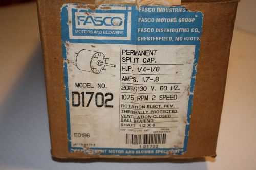 NEW Fasco D1702 Motor 1/4-1/8 HP 2 speed