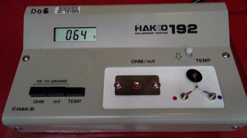 HAKKO 192 Soldering Tip Tester With Sensors *POWERS ON*