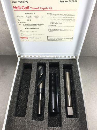 Helicoil 7/8&#034;-9 thread repair kit w/ install tool, drill &amp; tap 5521-14 for sale