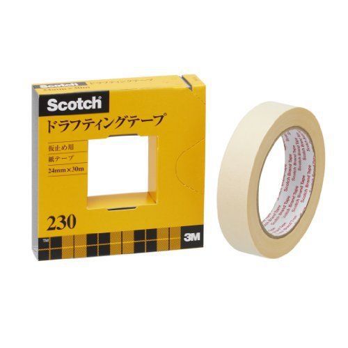 3M Scotch drafting tape 24mm x 30m paper with cutter boxed 230-3-2