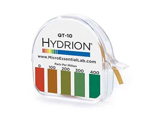Hydrion QT-10 Papers Quaternary Ammonium Sanitizer Single Roll TEST KIT - Use...