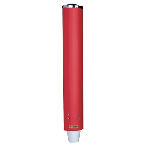 SAN JAMAR C4210PRDGR Wall-Mount Plastic Cup Dispenser, Holds 4 to 10 oz. Cups $X