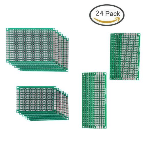 Teenitor 24 pcs 5x7 4x6 3x7 2x8cm top quality double side prototype pcb unive... for sale