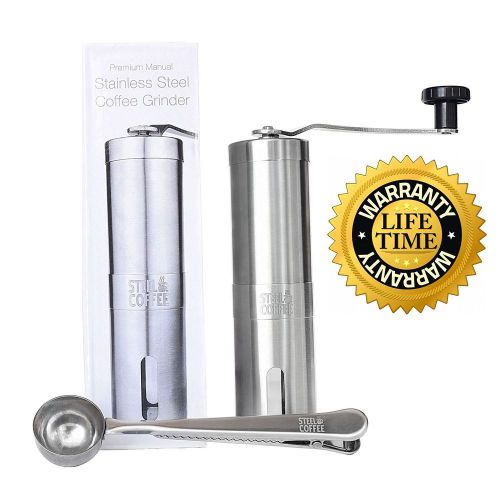 Manual Coffee Grinder Professional Heavy Duty Stainless Steel with Adjustable Ce