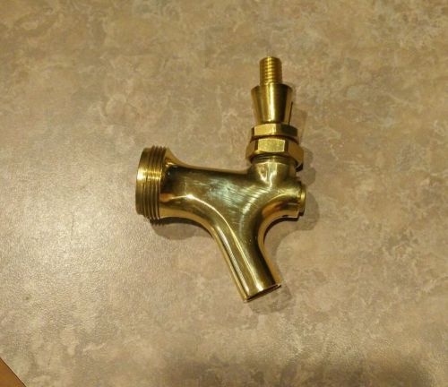 Draft Beer Faucet with Brass Lever - Brass - Keg Tap Home Bar Kegerator Spout