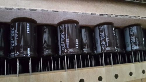 10x Nichicon capacitors 390uF 63V 105C  Low ESR  5000h Japan made UPJ1J391MHH6TN