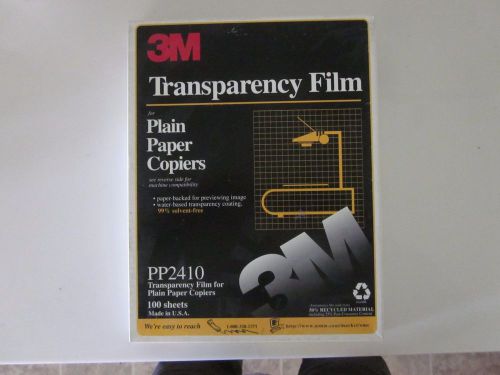 Transparency Film For Plain Paper Copiers 100 Sheets P/N: PP2410 A 3M Company