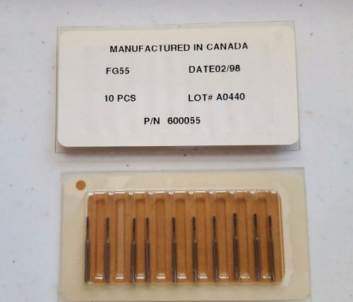 50 CARBIDE DENTAL BURS FRICTION GRIP  FG 55 -  MADE IN CANADA - NEW