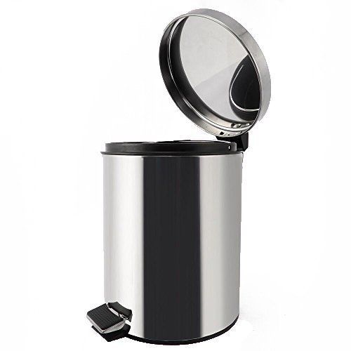 Stainless Steel Trash Can - Step Trash and Recycling Bin
