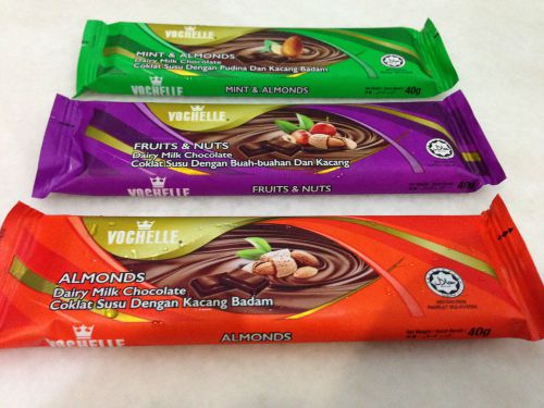 Vochelle 3pc Chocolate Bar Mint Almond Fruits &amp; Nuts Almonds As Children Dessert