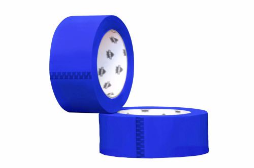 6 Rolls Colored Packing Machine Tape 2&#034; x 1000 yard Blue 2 Mil -Overstock Item