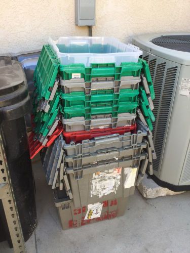 Used Lot Of 8 Stackable Lid Distribution Containers