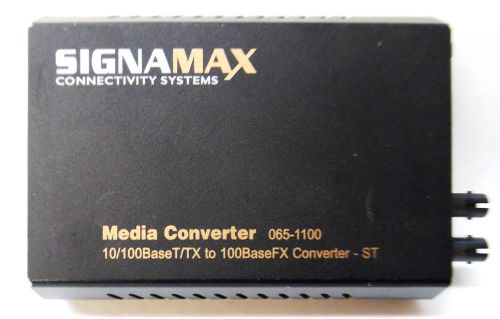 Signamax, media converter, 065-1100, 10/100baset/tx to 100basefx converter-st for sale