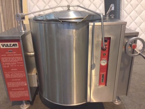 Used Vulcan 40 Gallon 120 Volt / Gas Jacketed Tilting Steam Kettle