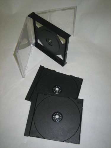 100 New High Quality 10.4mm Slim Triple 3 CD Jewel Cases w/Black Tray Slim3CD