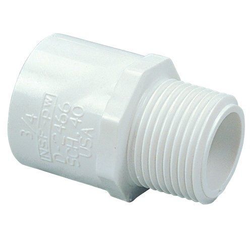 Nibco nibco 436 series pvc pipe fitting, adapter, schedule 40, 3/4&#034; slip x npt for sale