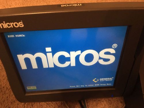 Micros Point Of Sale Screen With Epson Receipt Box &amp; All Necessary Cords